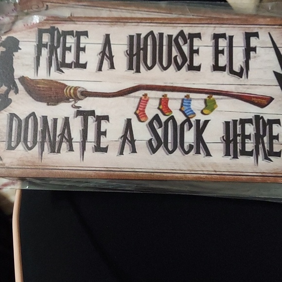 Other - FREE A HOUSE ELF wooden sign